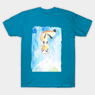 Space Fox soaring through the sky T-Shirt